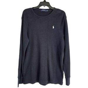 Polo Ralph Lauren Dark Blue Waffle Knit Thermal Shirt